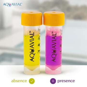 AquaVial Water Testing Kit 4 Pack E Coli and Coliform Water Test Kit for Drinking Water Pool Pond Lake Well Water Quality Bacteria Tester