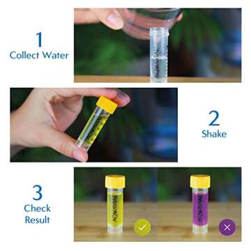 AquaVial Water Testing Kit 4 Pack E Coli and Coliform Water Test Kit for Drinking Water Pool Pond Lake Well Water Quality Bacteria Tester