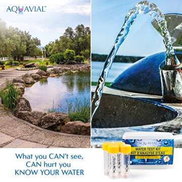AquaVial Water Testing Kit 4 Pack E Coli and Coliform Water Test Kit for Drinking Water Pool Pond Lake Well Water Quality Bacteria Tester