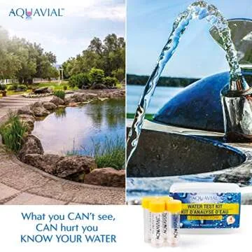 AquaVial Water Testing Kit 4 Pack E Coli and Coliform Water Test Kit for Drinking Water Pool Pond Lake Well Water Quality Bacteria Tester