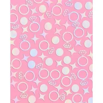 xo, Fetti Bachelorette Party Iridescent Foil Confetti - 200 pc | Engagement Party Decoration, Diamond Ring Table Decor, Bride To Be Bridal Shower Supplies, Engaged Era Decor