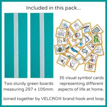 Visual Schedule For Home Super Durable Visual Wall Planner Daily Routine Chart for Kids by Create Visual Aids for autism, adhd, aspergers, send, speech and language delay