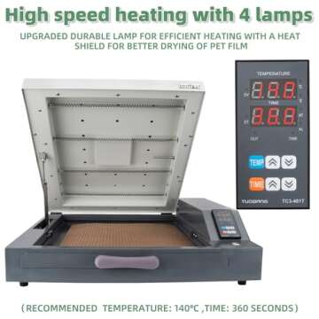 New Upgrade DTF Oven, A3+A4 DTF Oven Dryer with Temperature Control for Heat Transfer Printing DTF Power, DTF Oven Curing Transfer Film 14.6in x 19in