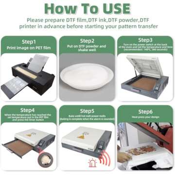 New Upgrade DTF Oven, A3+A4 DTF Oven Dryer with Temperature Control for Heat Transfer Printing DTF Power, DTF Oven Curing Transfer Film 14.6in x 19in