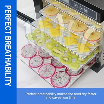 GUCUJI Non-Stick Silicone Dehydrator Sheets Pack of 5