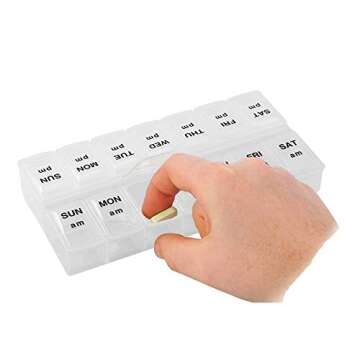 Apex Twice-A-Day Economy Weekly Pill Organizer, Weekly Pill Organizer, 2 Times a Day, Easy-Open, See...