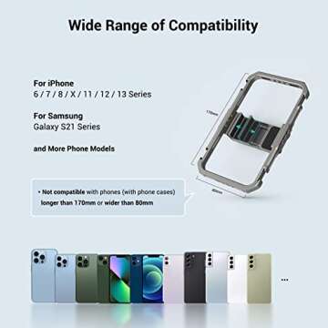 SmallRig Smartphone Video Rig for iPhone 13 12 11 Pro Max with Cold Shoe Mount, Video Phone Rig for Filmmaking Videography Vlogging-3563