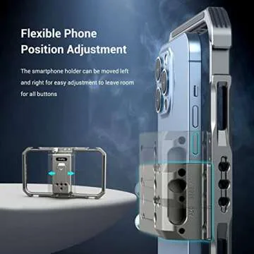 SmallRig Smartphone Video Rig for iPhone 13 12 11 Pro Max with Cold Shoe Mount, Video Phone Rig for Filmmaking Videography Vlogging-3563