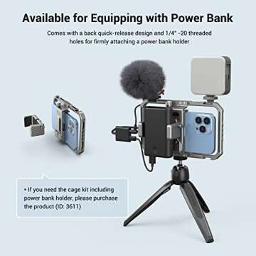 SmallRig Smartphone Video Rig for iPhone 13 12 11 Pro Max with Cold Shoe Mount, Video Phone Rig for Filmmaking Videography Vlogging-3563