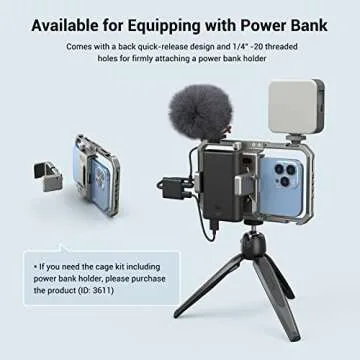 SmallRig Smartphone Video Rig for iPhone 13 12 11 Pro Max with Cold Shoe Mount, Video Phone Rig for Filmmaking Videography Vlogging-3563