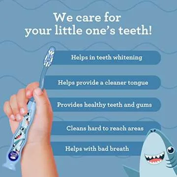 GuruNanda Kids Toothbrush with Suction Cup & Fun Animal Designs - Soft Bristles for Healthy Gums- Non-Slippery & Mess-Free Toothbrush, 3+ Age- 4 Count