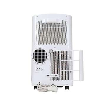 PerfectAire 2PORT12000 12,000 BTU/6,500 SACC Compact Portable Air Conditioner with Full-Function Remote for Medium Rooms, White, 115V - CEC