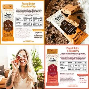 Atlas Bar - Keto Protein Bars, Peanut Butter Lover’s - High Protein, Low Sugar, Low Carb, Grass Fed Whey, Healthy Protein, Gluten Free, Soy Free (12-Pack)