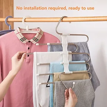 Space Saving Kalimdor Pants Hangers for Closet Organization