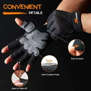 SueStar Workout Gloves for Weightlifting and Fitness