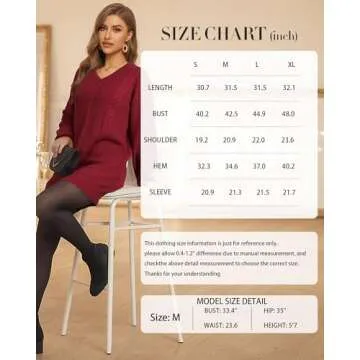 Stylish VAFOLY Fall Sweater Dress for Women