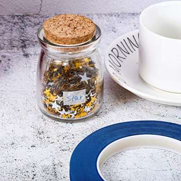 Chuangdi 1/2 Inch Width x 55 Yards Blue Painter's Drafting Tape Multi Use Masking Scrapbooking Tape (1 Roll)