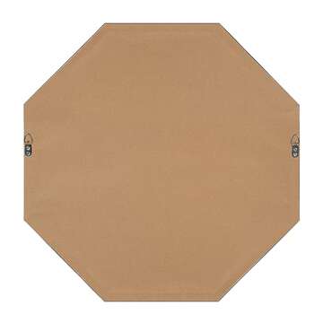 Kate and Laurel Rhodes Modern Octagon Wall Mirror, Gold 25x25 Inches