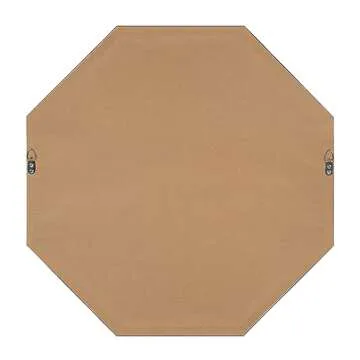 Kate and Laurel Octagon Wall Mirror in Gold 25x25 Inches