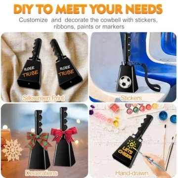cyrico 9-Inch Cow Bell for Sporting Events and Celebrations