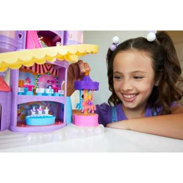 Polly Pocket Dolls & Playset, Rainbow Funland Theme Park with 2 Unicorns, Polly & Shani Micro Dolls,...