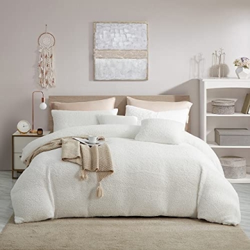 CinYana Sherpa Fleece Duvet Cover Set - Plush & Cozy 5-Piece Bedding