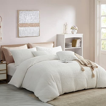 CinYana Luxurious Sherpa Fleece Duvet Cover Set - King