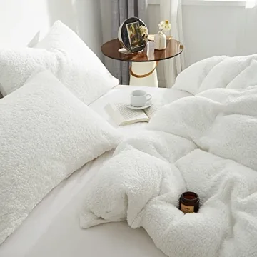 CinYana Luxurious Sherpa Fleece Duvet Cover Set - King