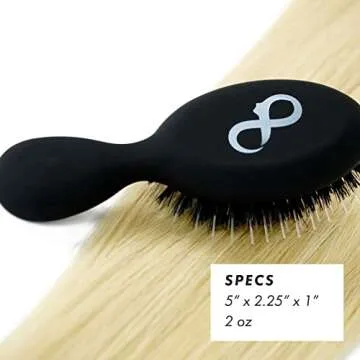Mini Boar Bristle Brush by Everlong - Shine & Growth