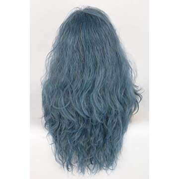 Topcosplay Women Wigs Wicth Ghost Wig Blue Grey Long Cosplay Halloween Costume Party Wig
