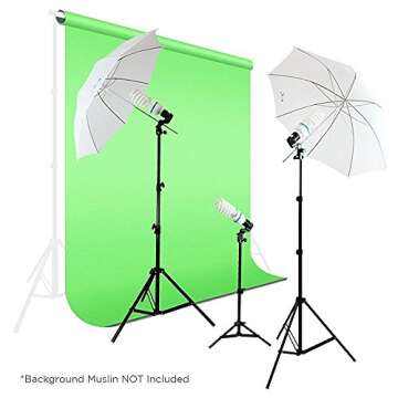 LimoStudio 800W Photography Lighting Kit - Complete Setup