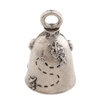 Guardian Bell Pirate Good Luck Bell w/Keyring & Black Velvet Gift Bag | Motorcycle Bell | Lead-Free ...