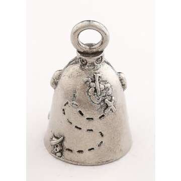 Guardian Bell Pirate Good Luck Bell w/Keyring & Black Velvet Gift Bag | Motorcycle Bell | Lead-Free Pewter | Good Luck Gift to Friends & Family | Bike Bell | Made in USA