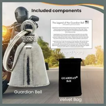 Guardian Bell Pirate Good Luck Bell w/Keyring & Black Velvet Gift Bag | Motorcycle Bell | Lead-Free Pewter | Good Luck Gift to Friends & Family | Bike Bell | Made in USA