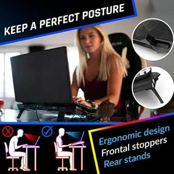 KLIM Wind - Laptop Cooling Pad - More Than 500 000 Units Sold -The Most Powerful Rapid Action Cooling Fan - Laptop Stand with 4 Cooling Fans at 1200 RPM - USB Fan - PS5, PS4 - Black - New Version 2024