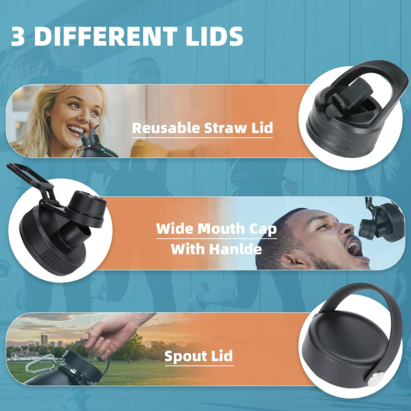 AMDISIC 1 Gal Water Bottle