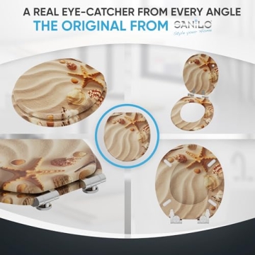 Sanilo Round Toilet Seat with Soft Close Features