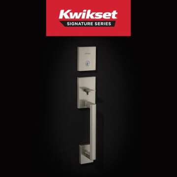 Kwikset San Clemente Front Door Lock Handle and Deadbolt Set, Entry Handleset Exterior with Interior...