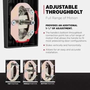 Kwikset San Clemente Front Door Lock Handle and Deadbolt Set, Entry Handleset Exterior with Interior Reversible Lever, Satin Nickel, Pick Resistant SmartKey Rekey Deadbolt Security