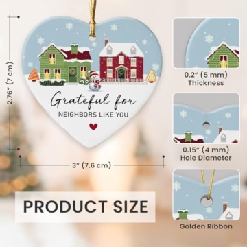 Heart-Shaped Ceramic Christmas Ornaments - 2024