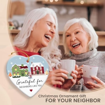 Heart-Shaped Ceramic Christmas Ornaments - 2024
