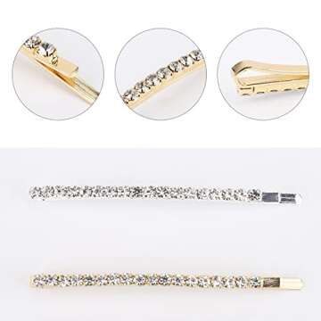 20 Sparkling Rhinestone Bobby Pins for Elegant Styling