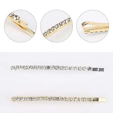 20 Sparkling Rhinestone Bobby Pins for Elegant Styling
