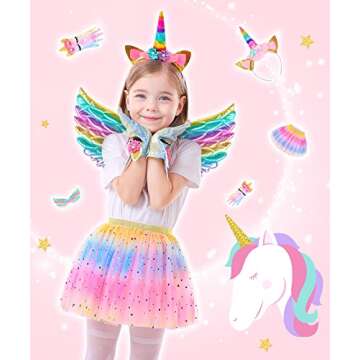 STOPKLAS Little Girls Dress Up Costume Set, Fairy and Mermaid Princess Dress Up Clothes Pretend Play...
