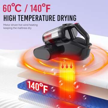 JPHYLL Mattress Vacuum with UV-C Light & HEPA Filter