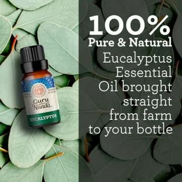 GuruNanda Eucalyptus Essential Oil -100% Pure, Natural and Undiluted Aromatherapy Oil for Diffusers - Aids in Congestion Relief - Perfect for Massages (0.5 Fl Oz)
