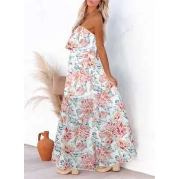 Dokotoo Women's Boho Floral Sundresses for Summer Fun