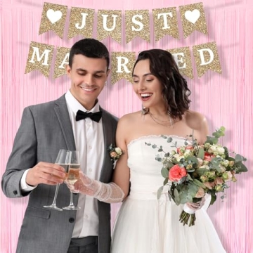 Macaron Pink Foil Fringe Curtains for Festive Events