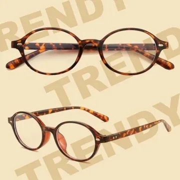 FEISEDY Oval Blue Light Glasses Stylish Lightweight Eyewear