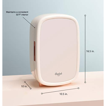 Cooluli Beauty Fridge 12L - Stylish Pearl White Skincare Storage